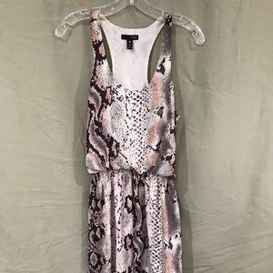 Aqua snakeskin dress